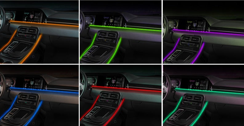 Interior Ambient Mood Lighting Kit 7 Colour USB Powered & App Controlled (All Cars)