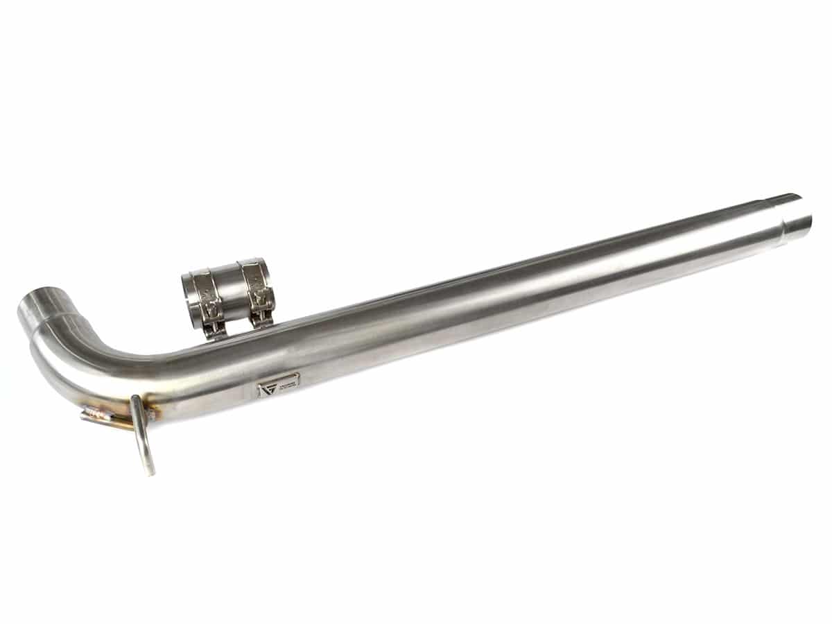 VAGSport Seat Leon Cupra 290 Resonator Delete Pipe Kit (inc. ST Models) seat leon mk3 fr cupra st diversion stores ultimate exhaust alternative res delete resonator removal stainless steel custom system performance part

