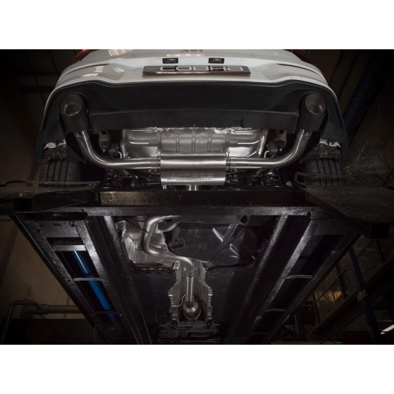 Cobra Sport VW Golf GTI (Mk8) 2.0 TSI (20>) GPF Back Performance Exhaust – VW120 Cobra Sport performance exhausts enhance the sound, looks and quality of your vehicle giving you the ultimate driving experience. Our sports exhausts range is fully guaranteed to give you assurance of our quality.  This VW Golf GTI (Mk8) performance exhaust is made in 3″/76.2mm pipework and fits from the GPF section (Gasoline-Particulate Filter) backwards (GPF-back) these exhausts replace the centre and rear sections.