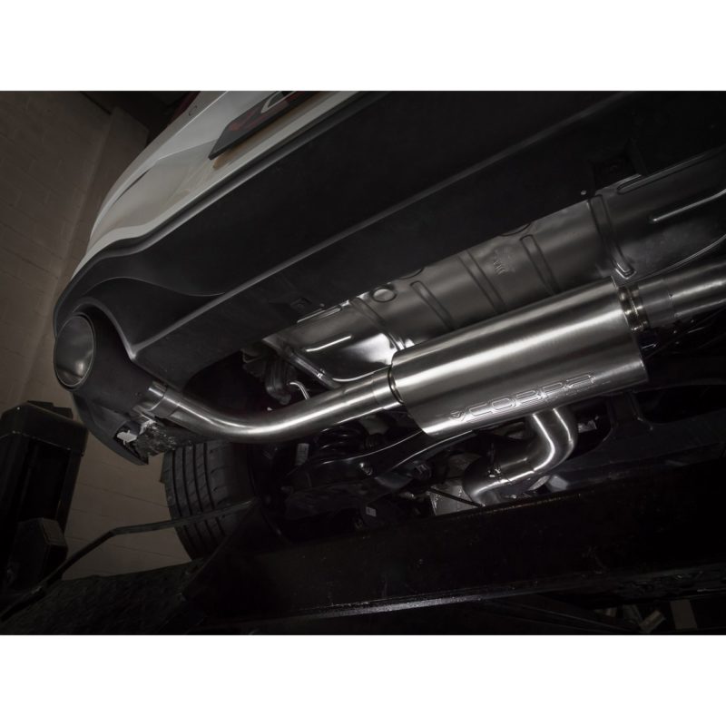 Cobra Sport VW Golf GTI (Mk8) 2.0 TSI (20>) GPF Back Performance Exhaust – VW120 Cobra Sport performance exhausts enhance the sound, looks and quality of your vehicle giving you the ultimate driving experience. Our sports exhausts range is fully guaranteed to give you assurance of our quality.  This VW Golf GTI (Mk8) performance exhaust is made in 3″/76.2mm pipework and fits from the GPF section (Gasoline-Particulate Filter) backwards (GPF-back) these exhausts replace the centre and rear sections.