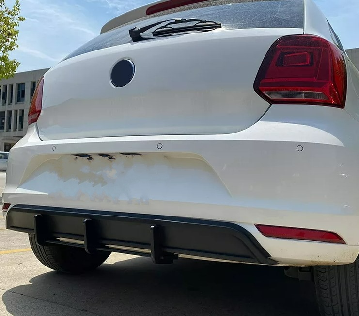 Volkswagen Polo MK5 6C Gloss Black Rear Bumper Extension & Diffuser (2