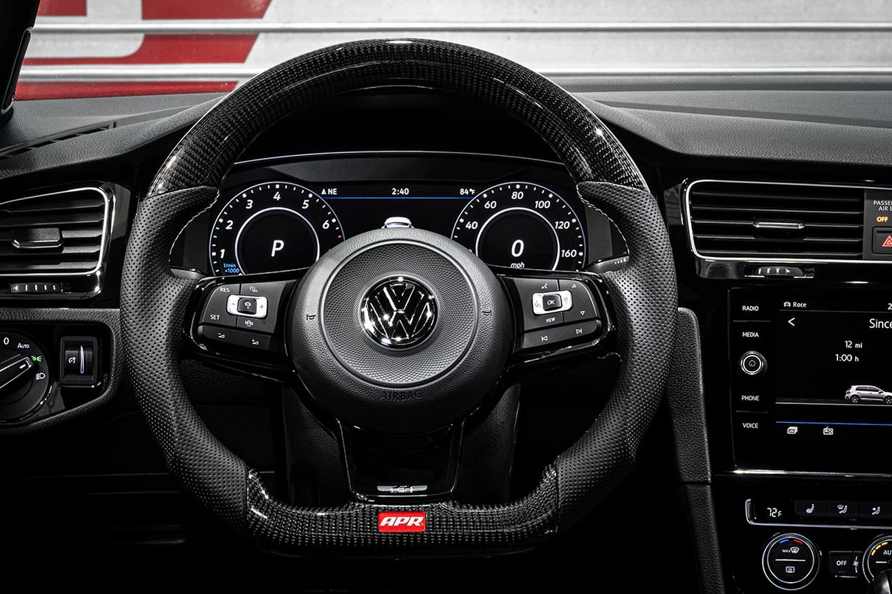 APR Carbon Fibre / Perforated Leather Steering Wheel Golf Mk7 R / GTI / GTD