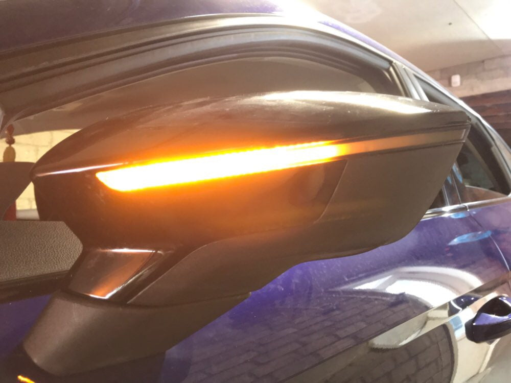 207 - Seat Leon Orange Dynamic Sweeping Mirror Indicators - Diversion Stores Car Parts And Modificaions