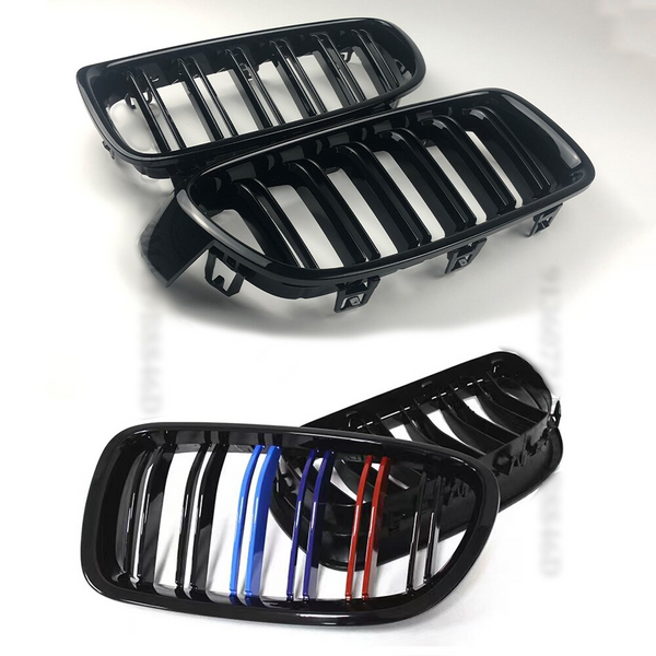 Double Slat Kidney Grilles Pair For BMW 3 Series F30 / F31 / F35 (2012-2019 Models)