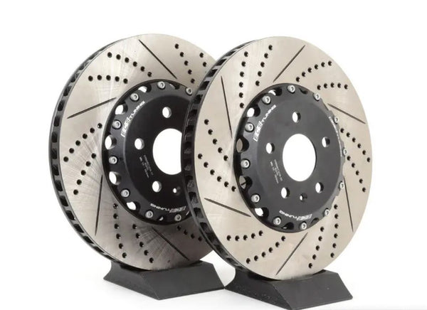 ECS Tuning - 340x30mm Front Cross-Drilled & Slotted 2-Piece Brake Discs