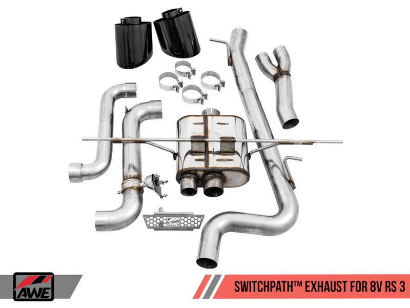 AWE Tuning SwitchPath Exhaust System - RS3 8V Saloon