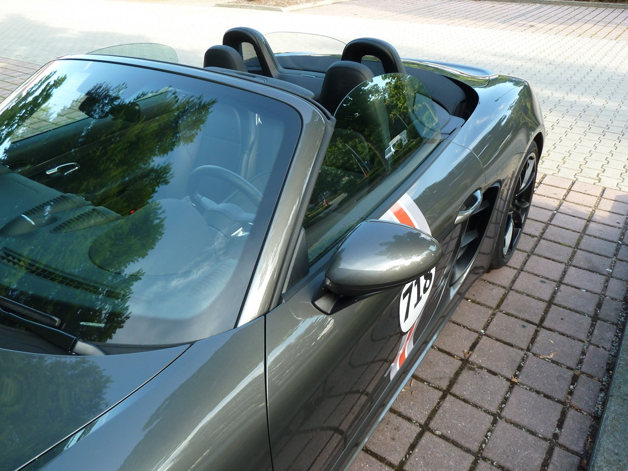 Porsche Boxster 718 MK4 LOW Clear Glass Wind Breaker / Deflector (2016 - 2021 UR-WINDSCHOTT)
