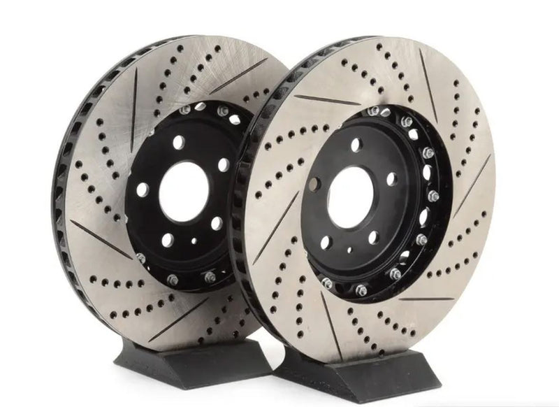 ECS Tuning - 340x30mm Front Cross-Drilled & Slotted 2-Piece Brake Discs