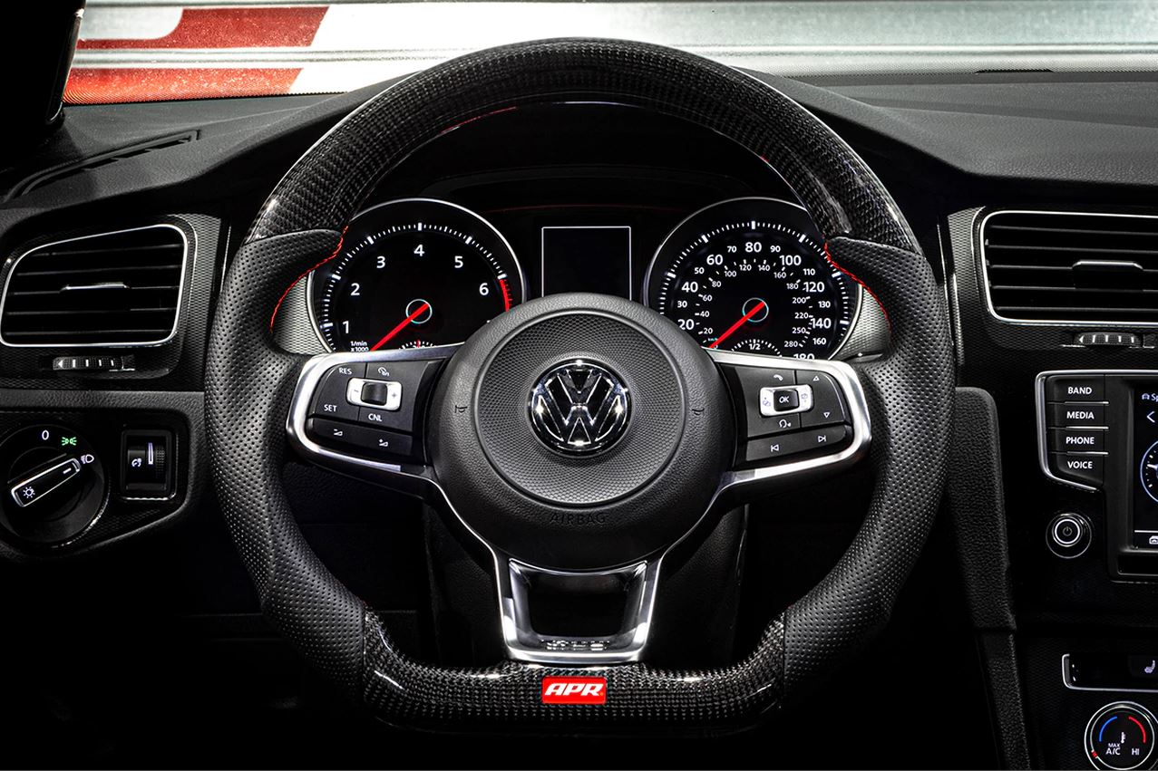 APR Carbon Fibre / Perforated Leather Steering Wheel Golf Mk7 R / GTI / GTD