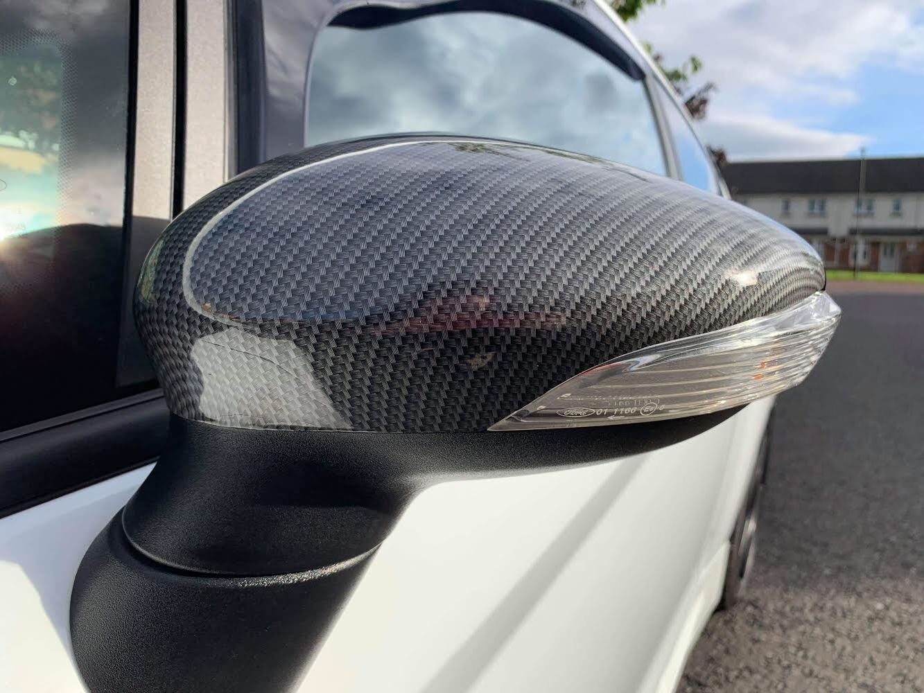134 - Ford Fiesta MK7/7.5 Carbon Fibre Look Gloss Wing Mirror Backs (2009-2017 Models) - Diversion Stores Car Parts And Modificaions