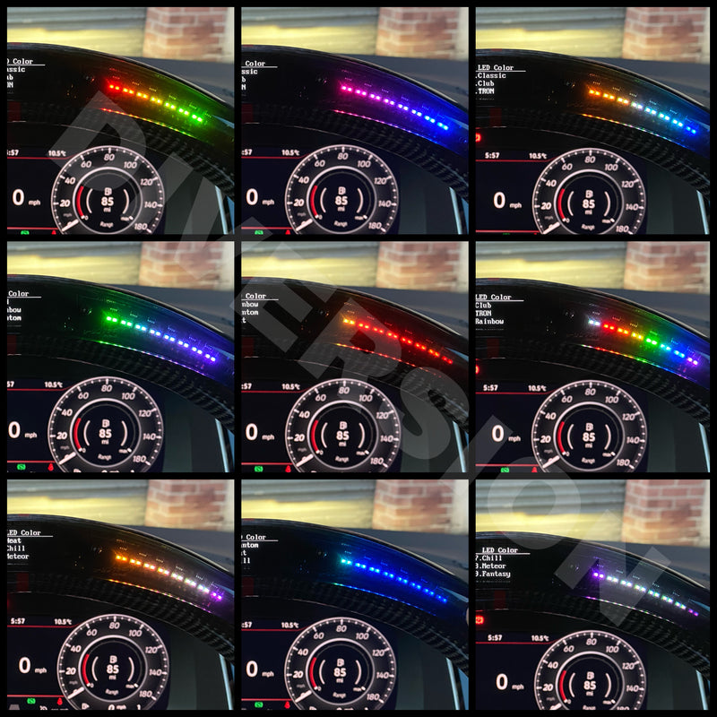 Volkswagen Golf MK7 / MK7.5 GTI / R LED Display Carbon Fibre Steering Wheel (LED CUSTOM / 2013 - 2020 Models)