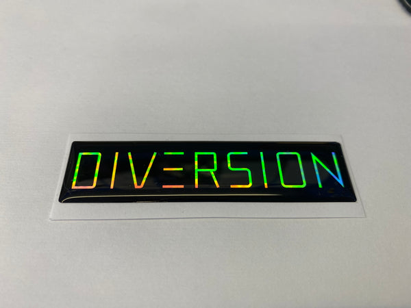 DIVERSION Oil Slick Gel Badge / Self Adhesive (8cm x 2cm)