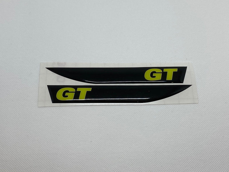 Volkswagen 'GT' Gel Side Repeater Badges - Yellow / Black