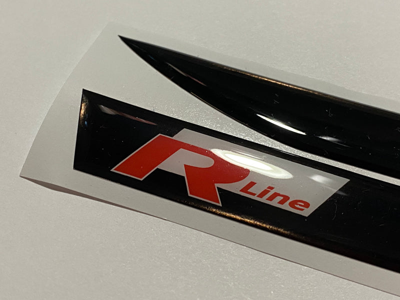 Volkswagen “R Line” Logo Side Repeater Gel Badges (Red / White / Black) - DIVERSION