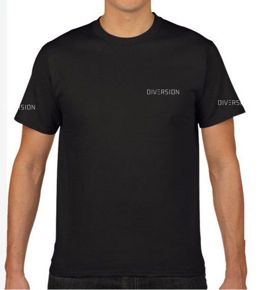 ‘DIVERSION’ Branded T-Shirt Unisex Black / White Lettering