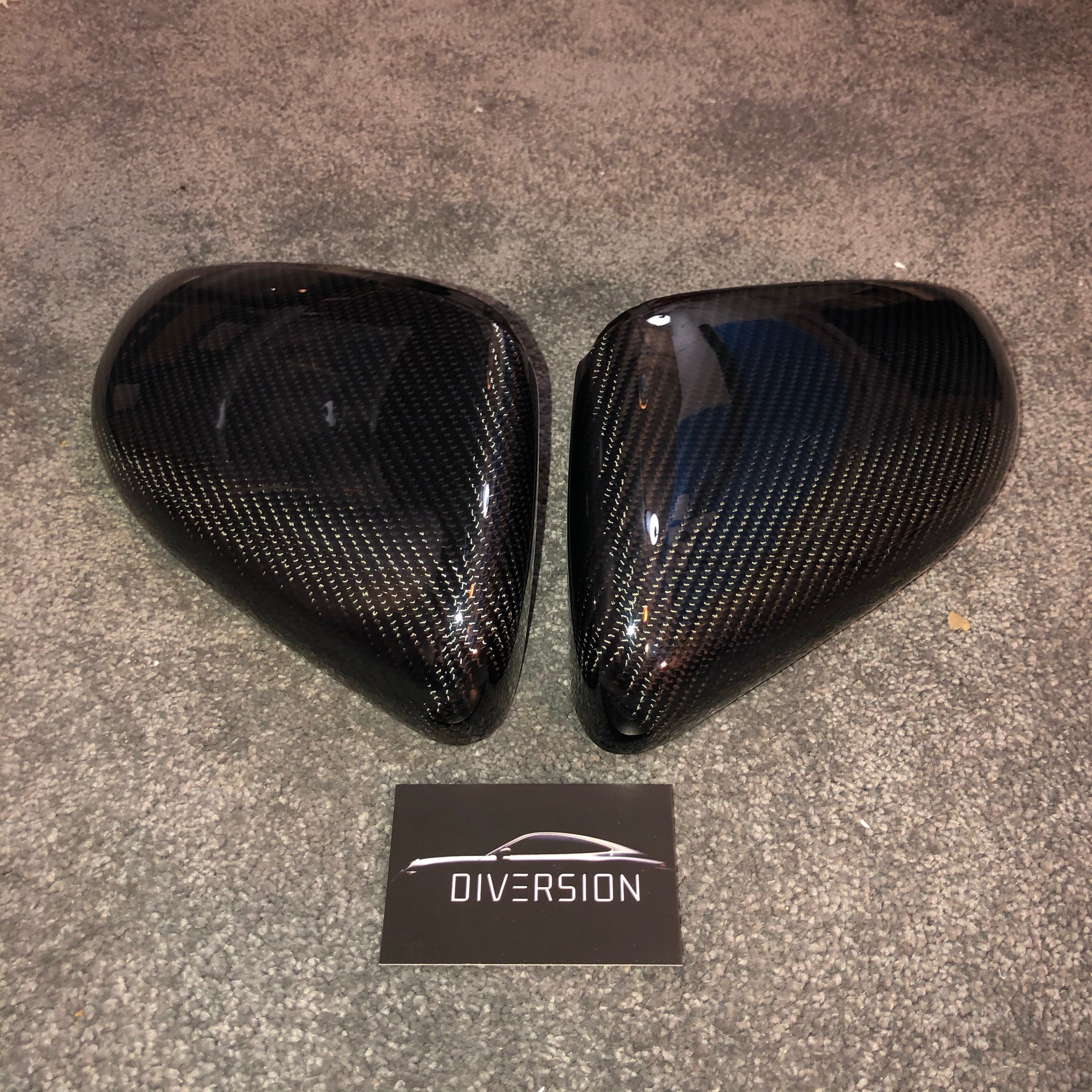 250 - Volkswagen Golf MK6 Carbon Fibre Replacement Mirror Covers (2009-2013) - Diversion Stores Car Parts And Modificaions