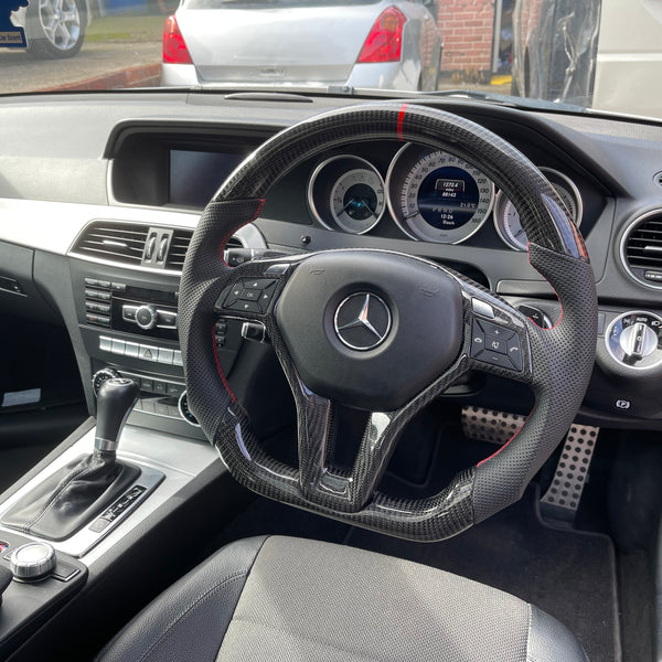 W204 carbon store fiber steering wheel