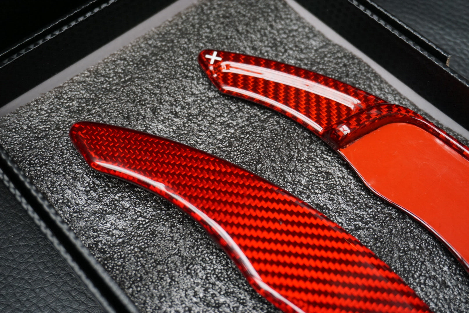 Volkswagen Carbon Fibre Red Paddle Extensions For Golf 7/7.5 / Scirocco / Polo MK6