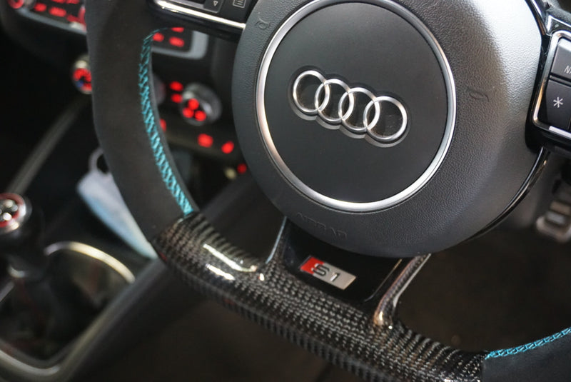 Audi A1 / S1 8X Carbon Fibre Custom Flat Bottom Steering Wheel (2010 - 2018)