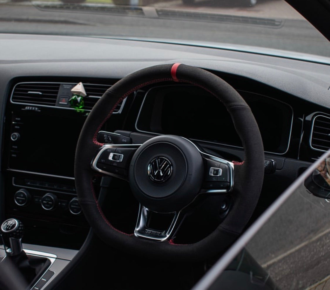 Volkswagen Steering Wheel Cover Retrim Kit Cover Golf MK7 7.5 Polo MK5 MK6 Scirocco