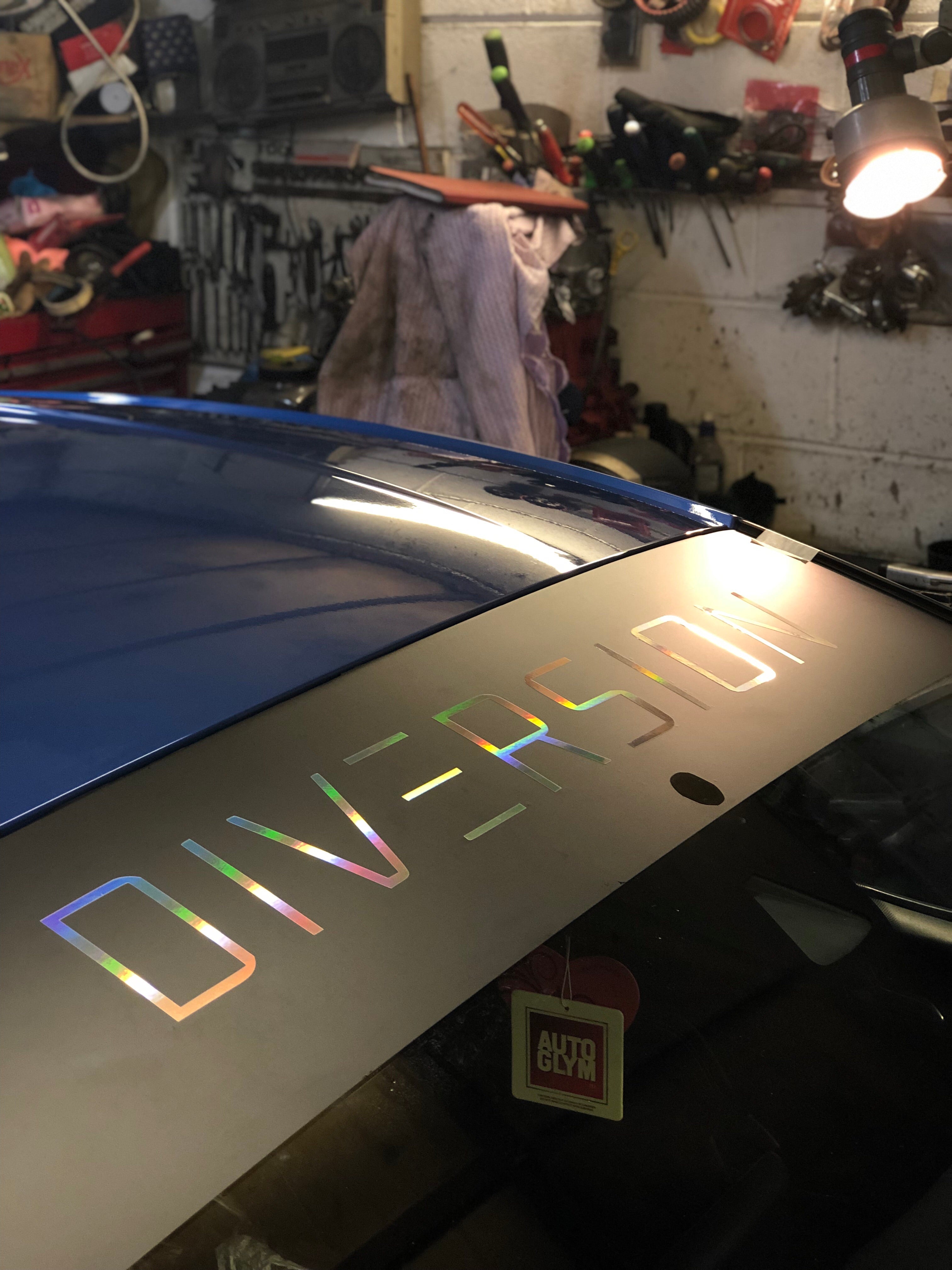 DIVERSION Sun Strip / Window Banner (OIL SLICK/MULTICOLOURED) - Diversion Stores Car Parts And Modificaions