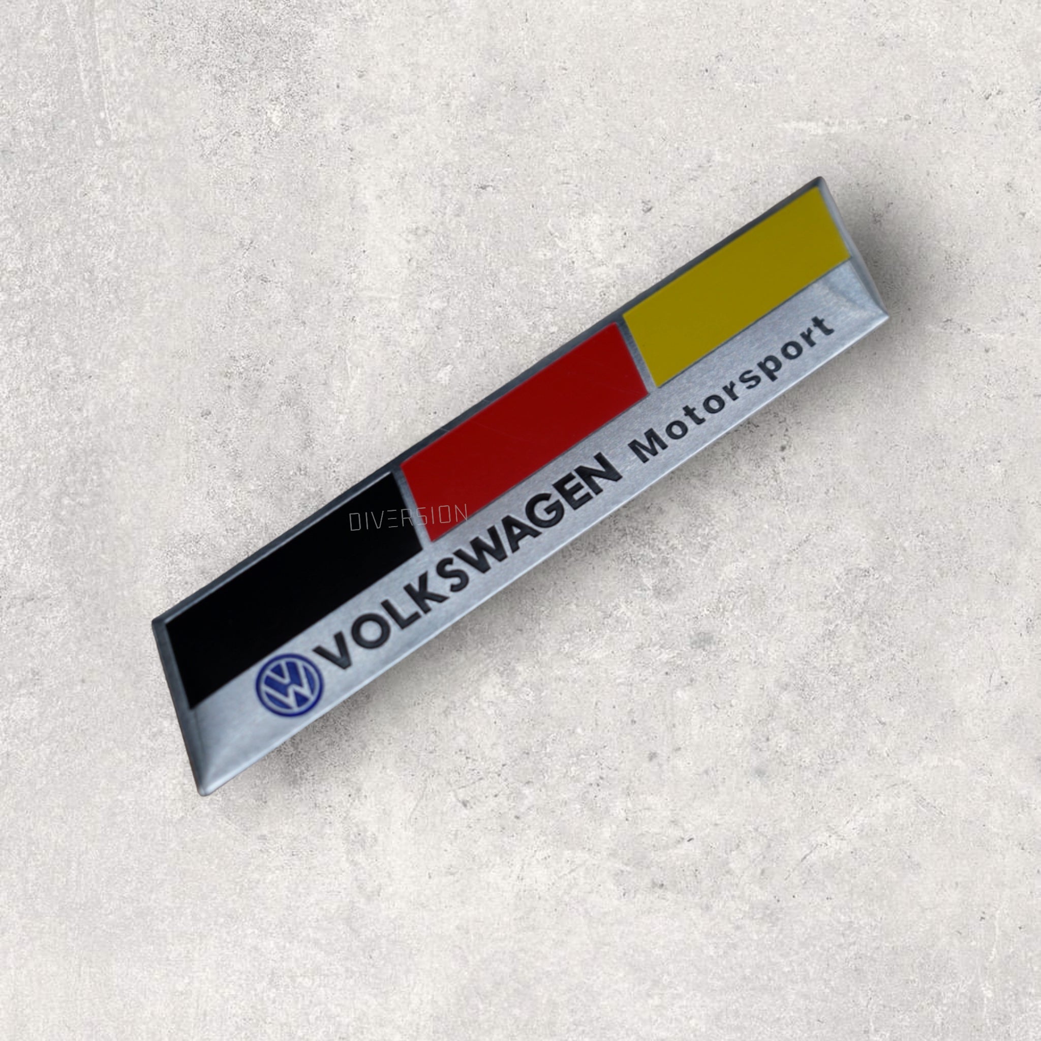 Volkswagen Motorsport German Flag Self Adhesive Metal Badge
