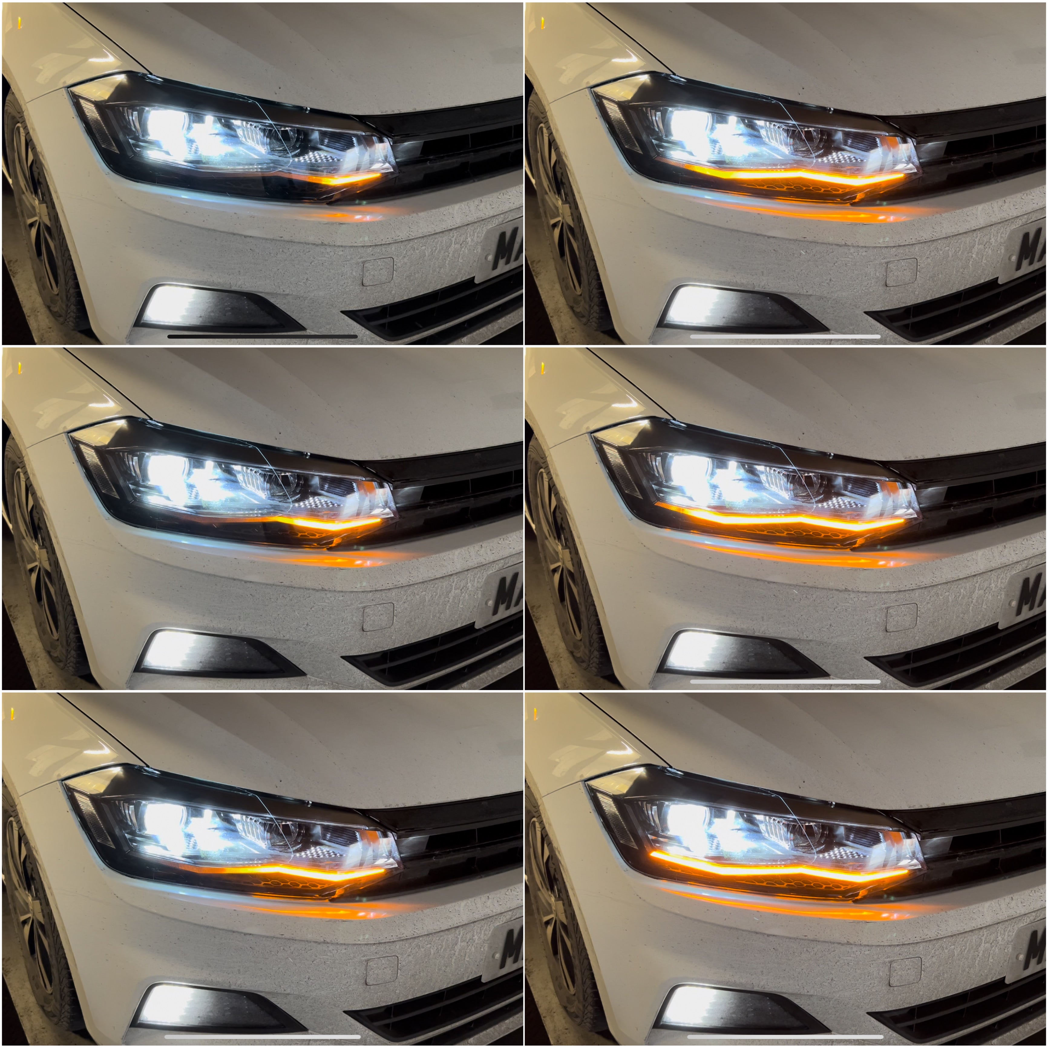 Volkswagen Polo MK6 AW CUSTOM All LED Headlights With Light Show And Dynamic Indicators (2018 - 2022) (All LED Light Show Headlight)