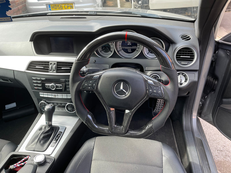 Mercedes C Class W204 Custom Carbon Fibre Steering Wheel (2011 - 2014 Models W204 facelift)
