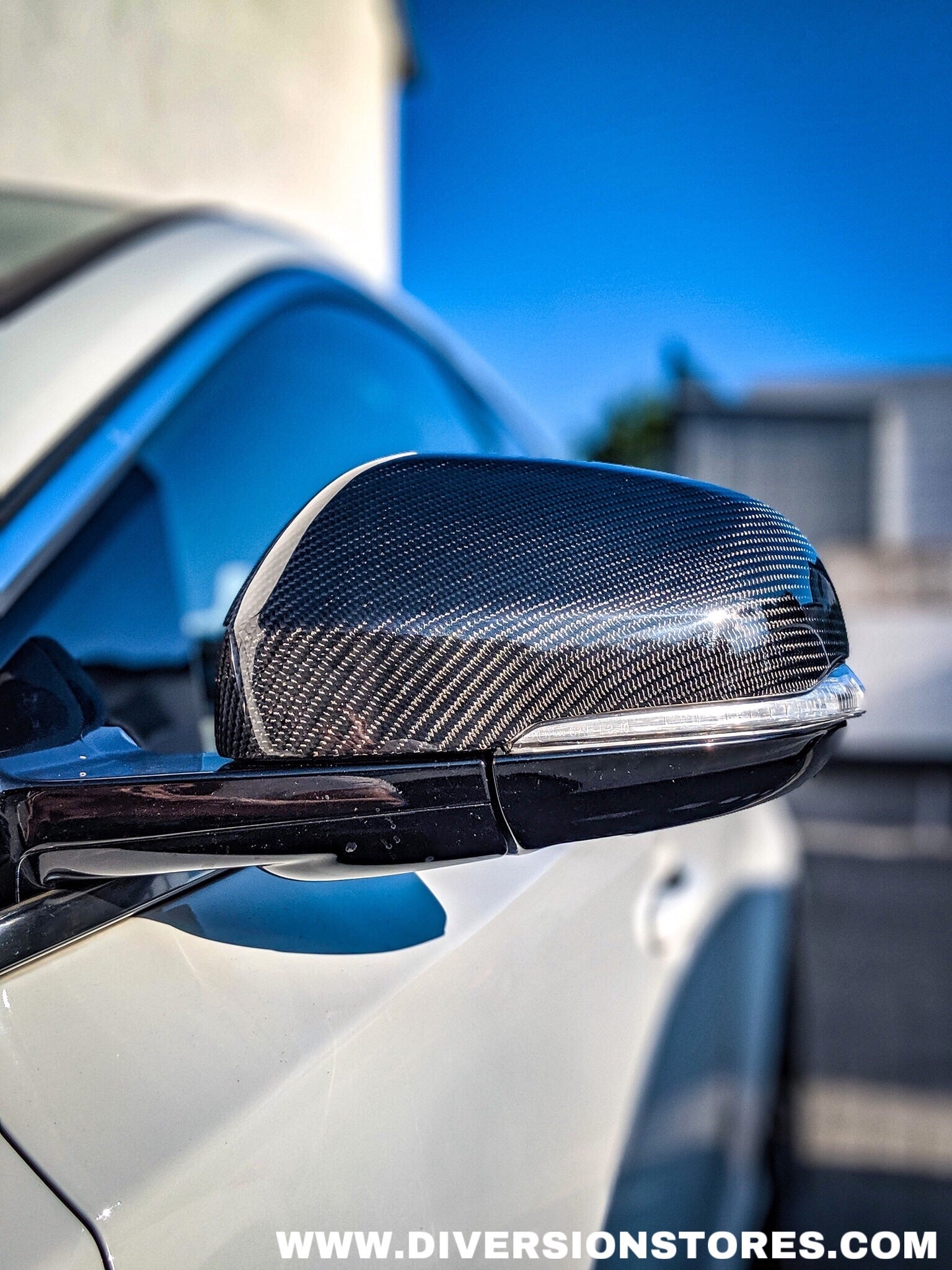 153 - Volvo V40 / V60 / S60 Genuine Carbon Fibre Mirror Cover Replacements (2012 - 2017 Models) - Diversion Stores Car Parts And Modificaions