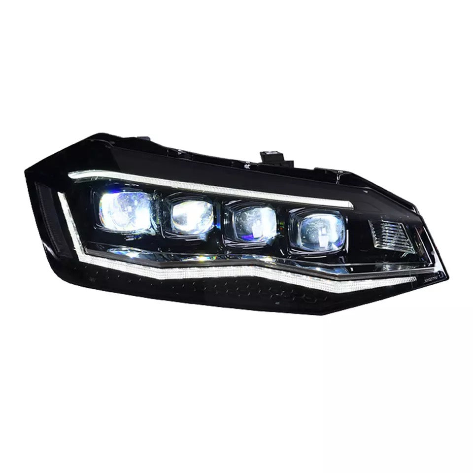Volkswagen Polo MK6 AW Chiron Style All LED Headlights With Light Show And Dynamic Indicators (2018 - 2022) (All LED Light Show Headlight)