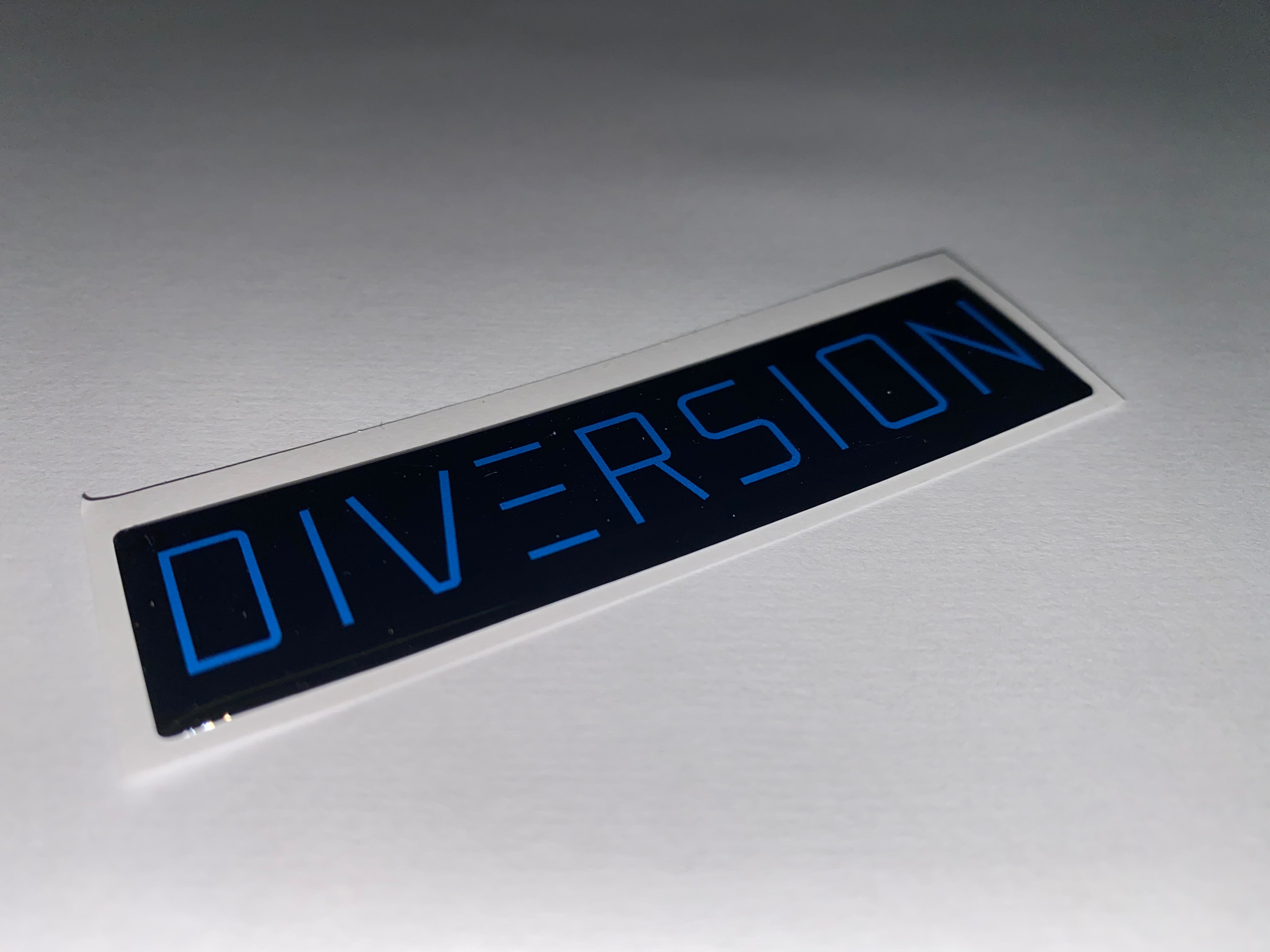 DIVERSION Blue Gel Badge / Self Adhesive (8cm x 2cm)