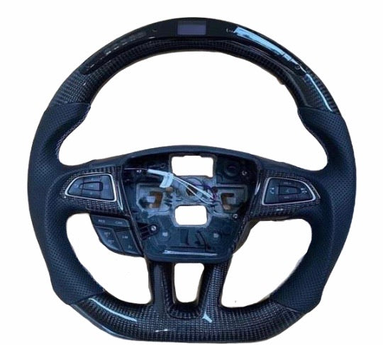 Ford Focus MK3.5 Base / ST / RS LED Display Carbon Fibre Steering Wheel (Custom 2014 - 2018)