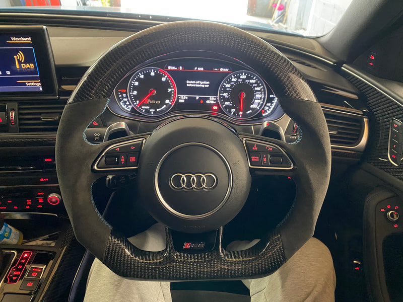 Audi A6 / S6 / RS6 C7 Carbon Fibre Custom Steering Wheel (2013 - 2018 Models)
