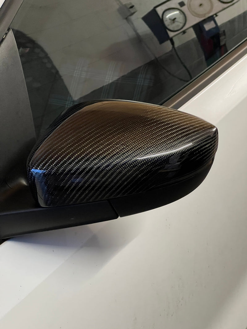 Volkswagen VW Polo Genuine Carbon Fibre Replacement Wing Mirror Covers MK5 6C / 6R (2009-2017 Models)