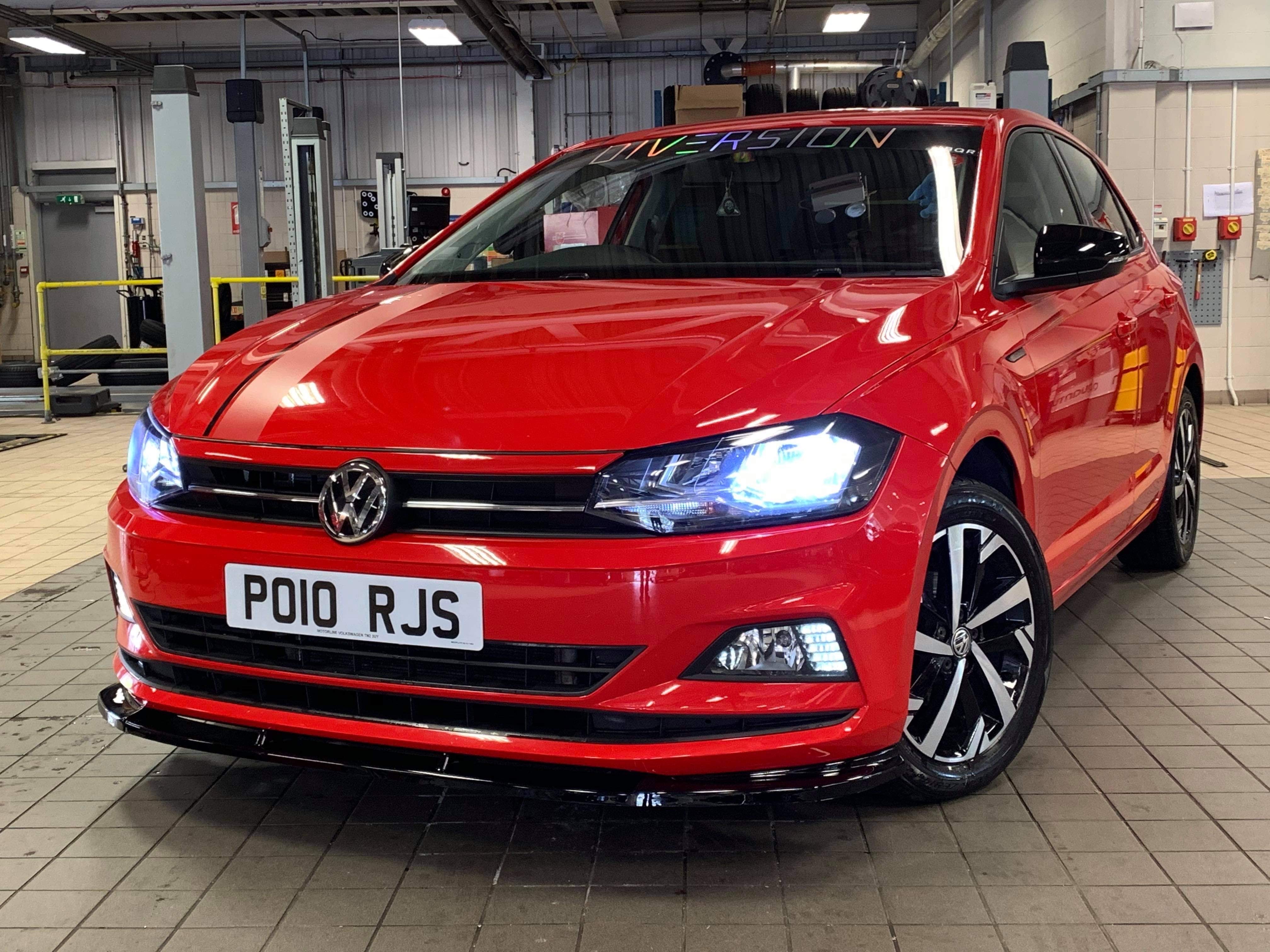 DAS | Volkswagen Polo AW MK6 Gloss Black Front Splitter (2018+ NON GTI / R Model)