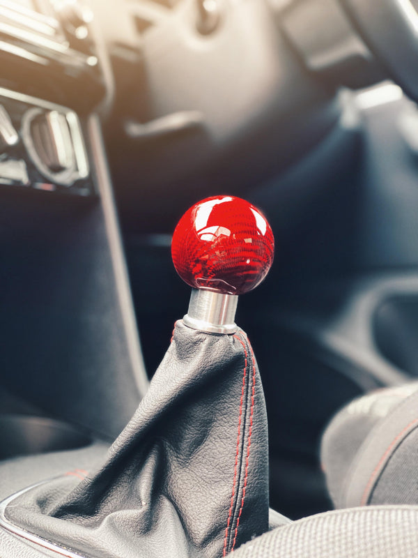 Volkswagen Polo MK5 6C/6R Carbon Fibre Weighted Gear Knob (Red)