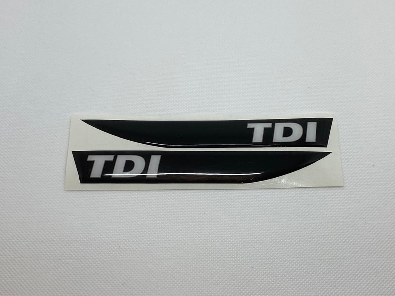 Volkswagen Style ‘TDI’ White / Black Side Repeater Gel Badges