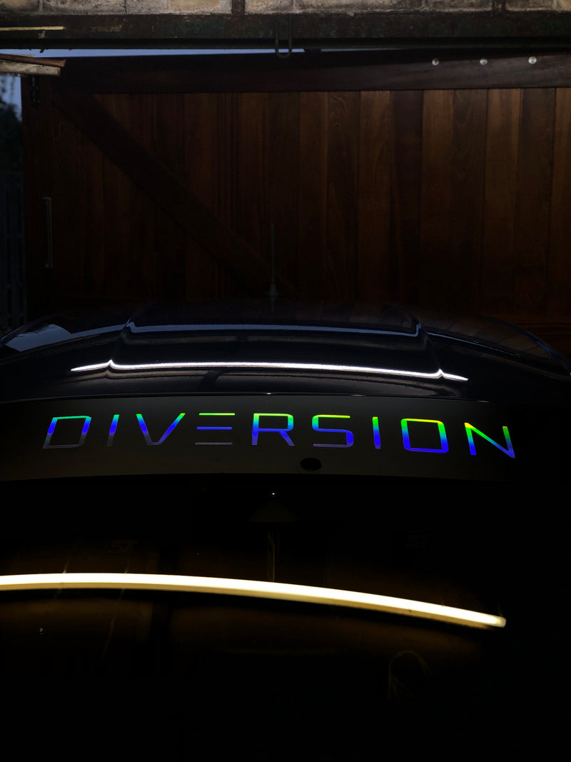 DIVERSION Sun Strip / Window Banner (OIL SLICK/MULTICOLOURED) - Diversion Stores Car Parts And Modificaions