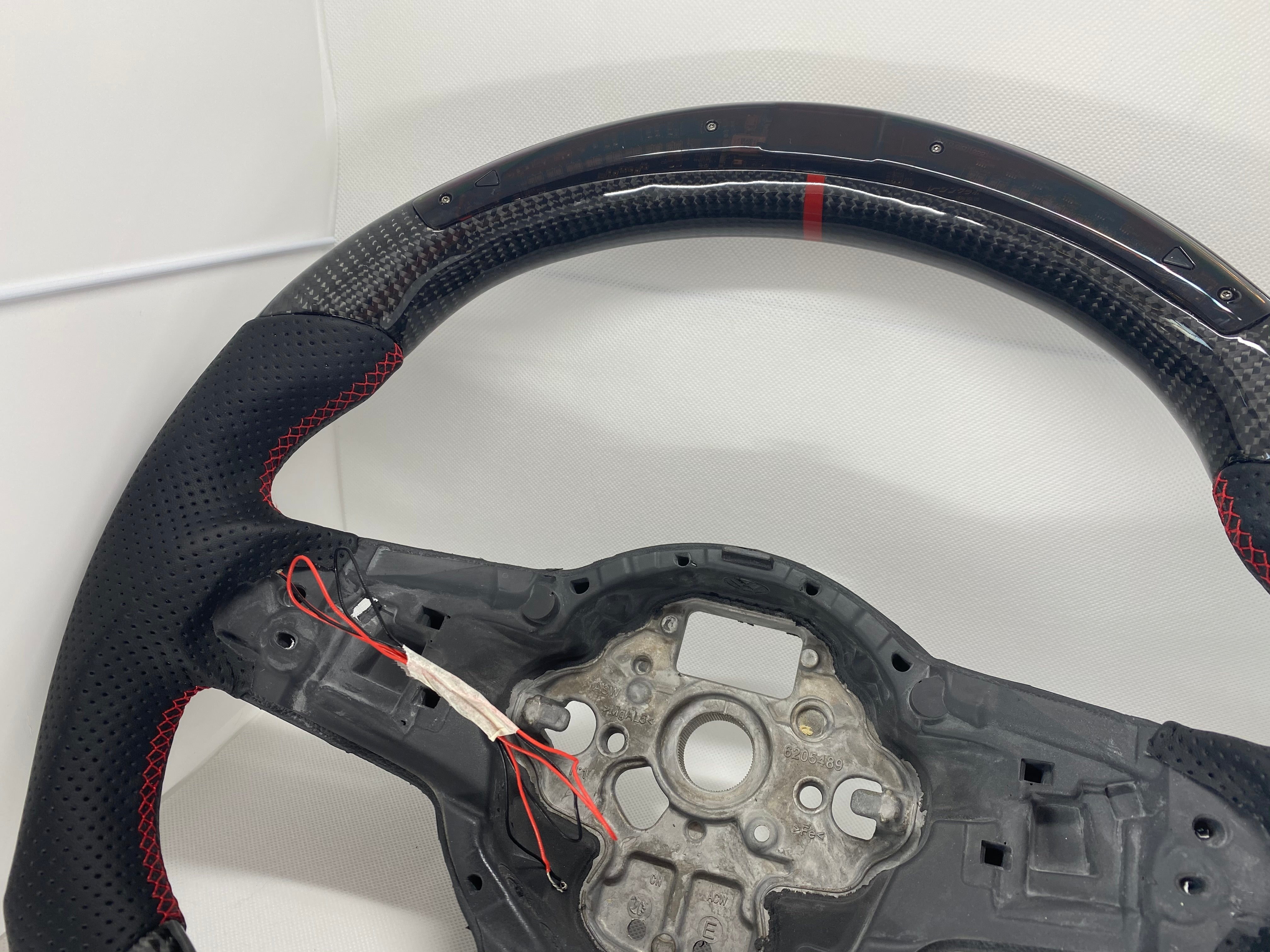 Volkswagen Polo AW MK6 GTI / R Line LED Display Carbon Fibre Steering Wheel (LED CUSTOM / 2018+ Models)