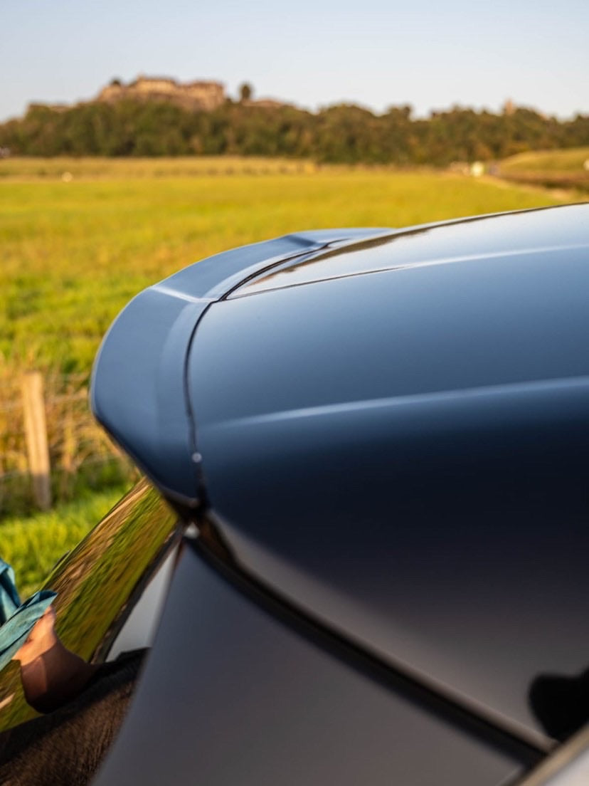Mercedes Benz A-Class Black / Carbon Fibre Spoiler Lip (W176 / 2013 - 2017 Models)