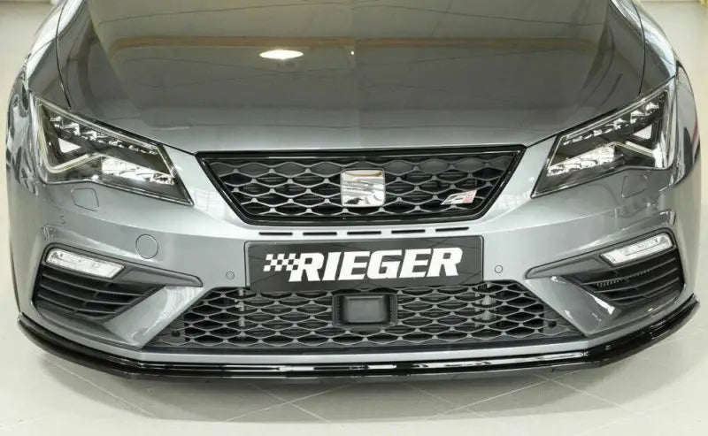 Rieger Seat Leon FR & Cupra Front Splitter – Gloss Black (2017+)