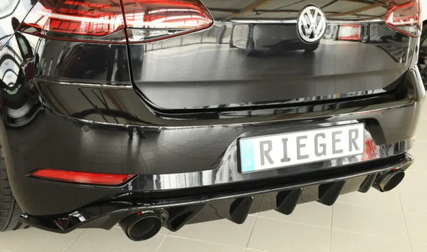 Rieger VW Golf MK7.5 GTI Rear Diffuser – Gloss Black (2017+)