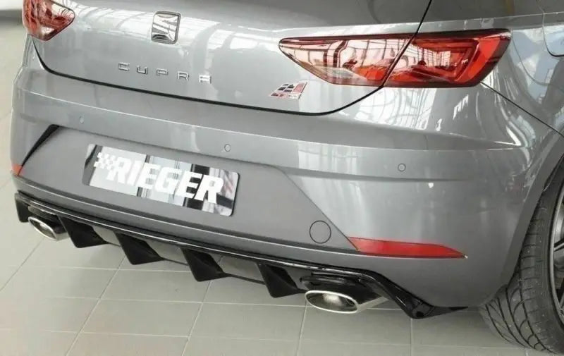 Rieger Seat Leon Cupra Rear Diffuser – Gloss Black (2017+)