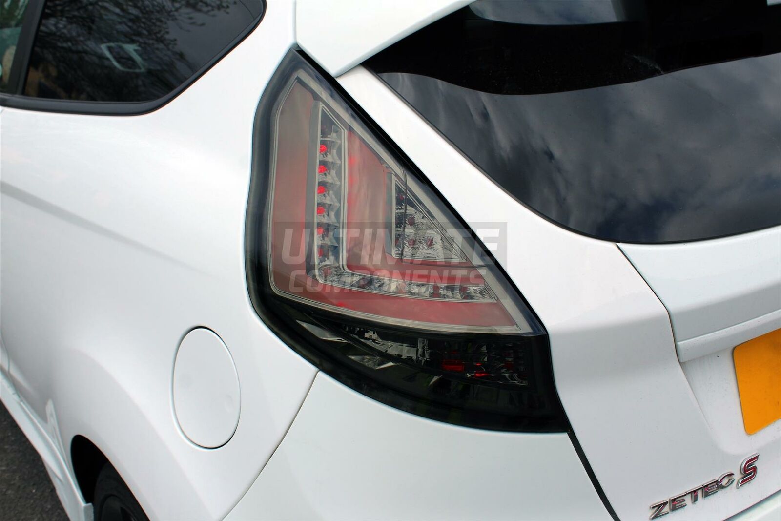 158 - Ford Fiesta MK7.5 LED Custom Tail Lights (2013-2017) SMOKED - Diversion Stores Car Parts And Modificaions