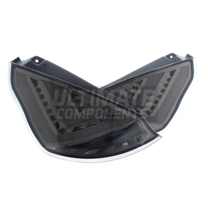 158 - Ford Fiesta MK7.5 LED Custom Tail Lights (2013-2017) SMOKED - Diversion Stores Car Parts And Modificaions