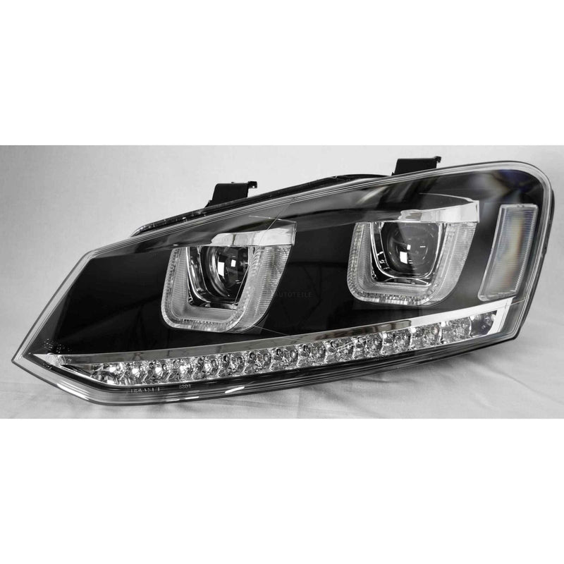 157 - VOLKSWAGEN POLO 6C/6R LED DEVIL HEADLIGHTS - BLACK CASING (2009-2017 MODELS) - Diversion Stores Car Parts And Modificaions