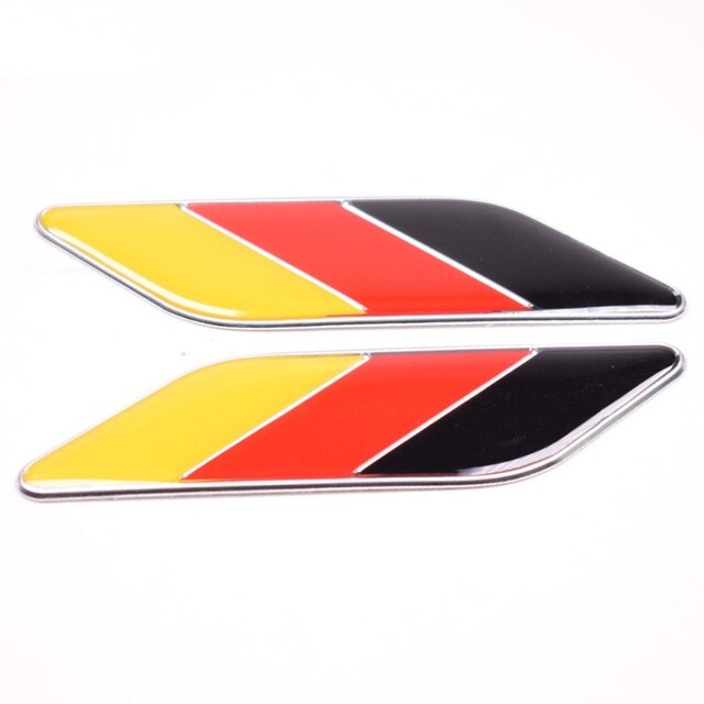 2x Universal German Flag Boot Badge / Emblem (Self Adhesive)