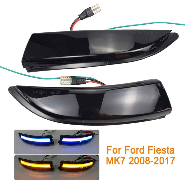 Ford Fiesta MK7 / MK7.5 Dynamic Sweeping Indicators with Blue Light Show (2008-2017)~WARRANTY