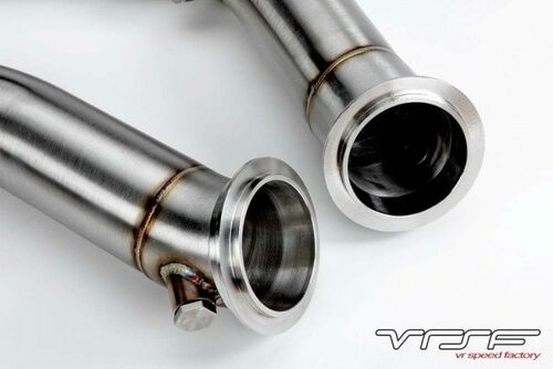 VRSF Cast Race Downpipes Brushed - 15-19 M3, M4 & M2 Competition S55 F80 F82 F87